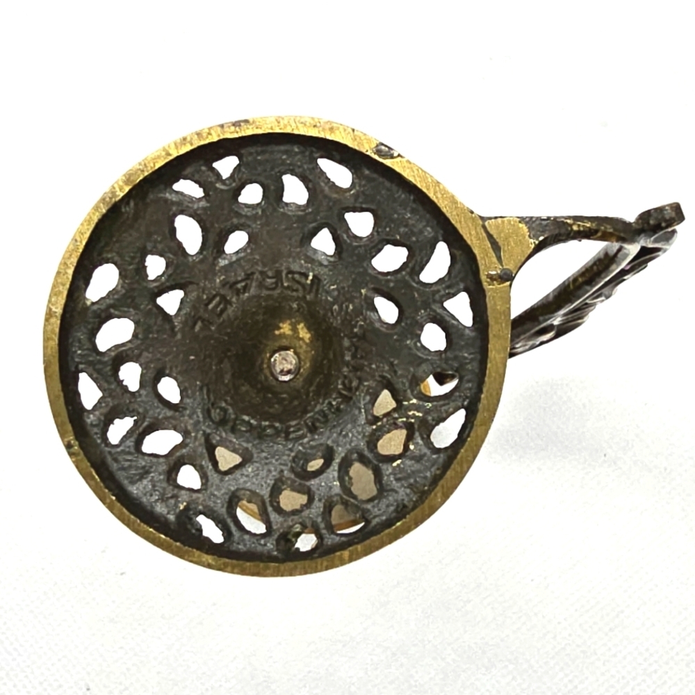 Vintage Oppenheim Israel Brass Candle Holder Ornate - Picture 5 of 7